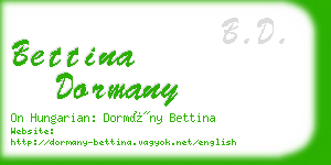 bettina dormany business card